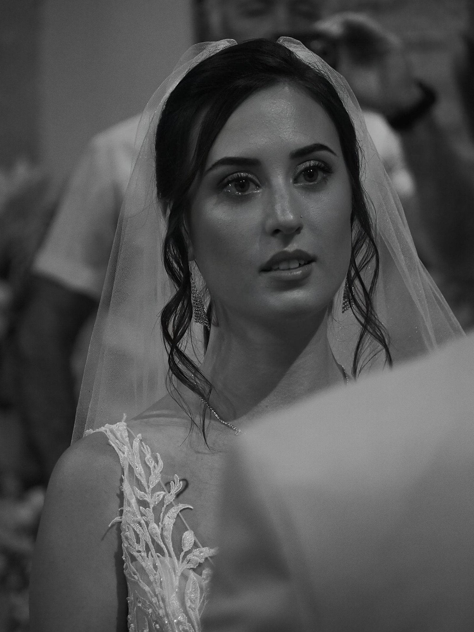 la mariée qui s'apprête a dire oui